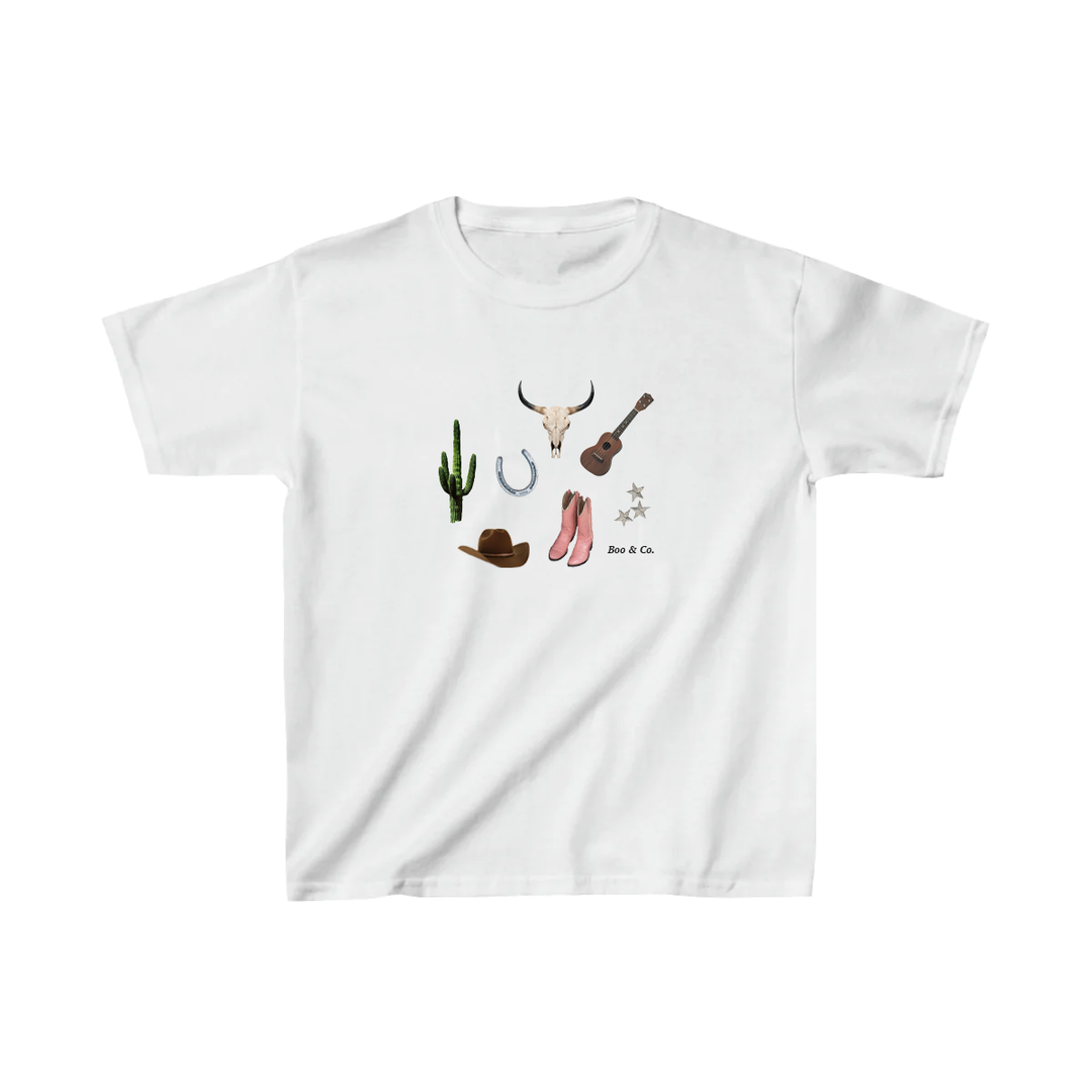 Cowgirl Collage Baggy Tee