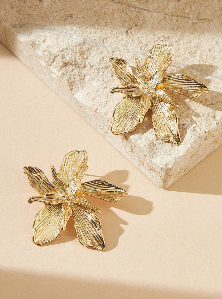 Metal Flower Earrings