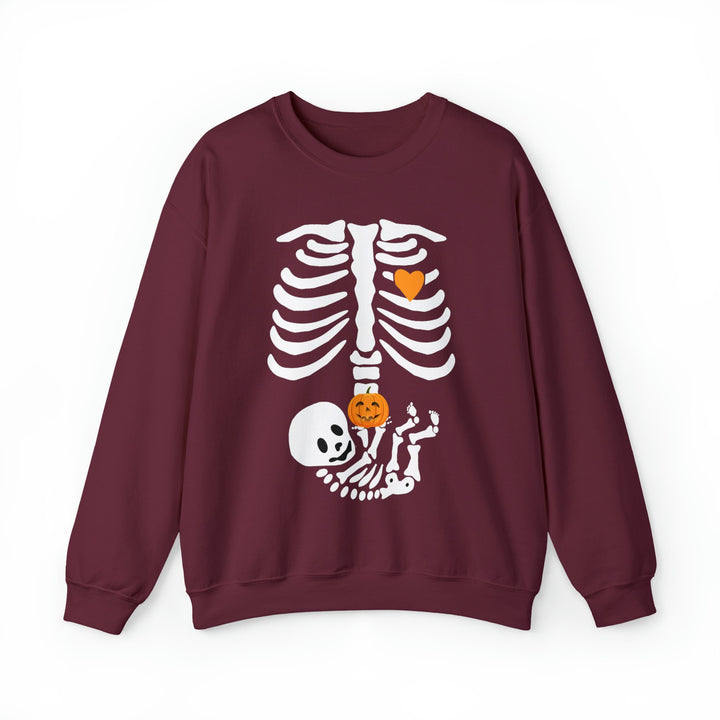 Pregnant Woman's Skull Sweatshirt