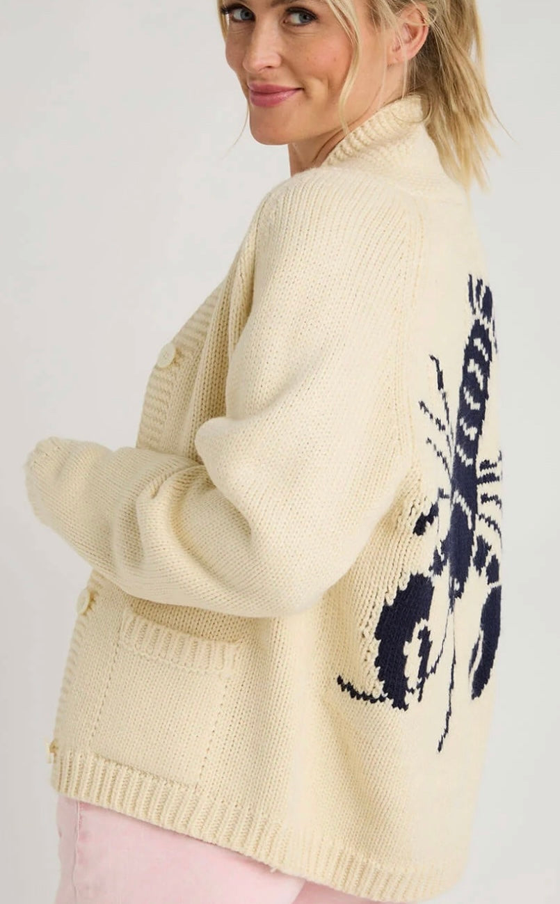 Ivory/White Lobster Cardigan