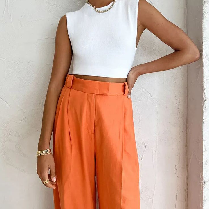 High Waist Wide Leg Loose Trousers