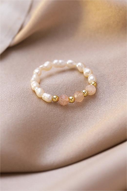 Faux Pearl Beaded Rings