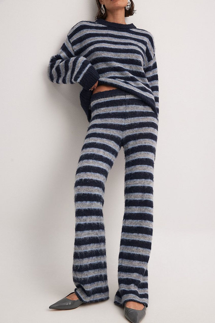 Striped Knitted Suit